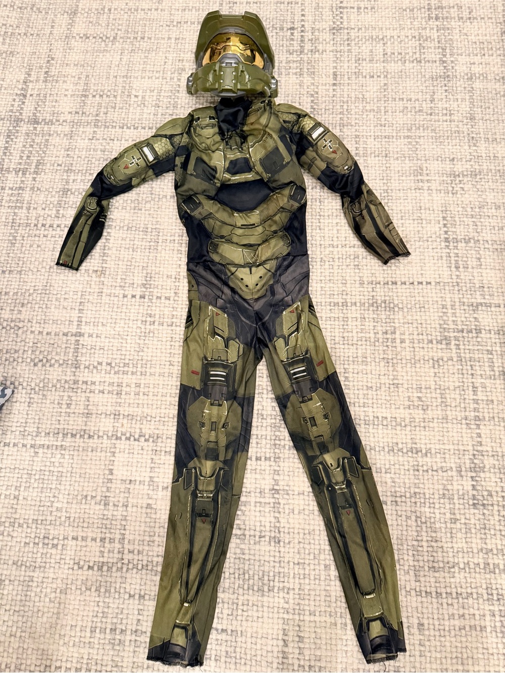 Green Kids Costume with Mask